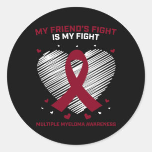 Sticker Rond Produits de cancer du sang Ami Sensibilisation au