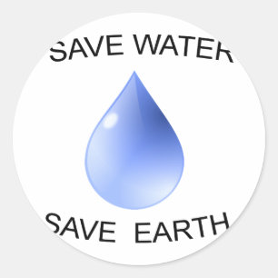 Sticker Rond Produits de conservation de l'eau !