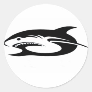 Sticker Rond Produits de logo de requin