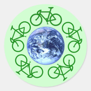 Sticker Rond Produits de recyclage de vélos