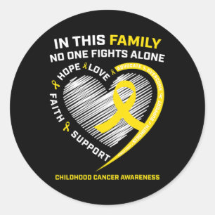 Sticker Rond Produits de sensibilisation au cancer de l'enfant