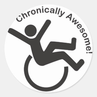 Sticker Rond Produits de sensibilisation aux maladies chronique