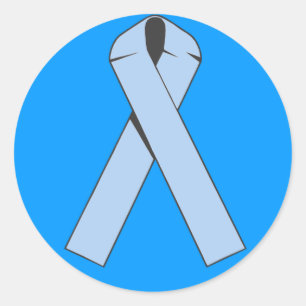 Sticker Rond Produits et habillement bleu-clair de ruban