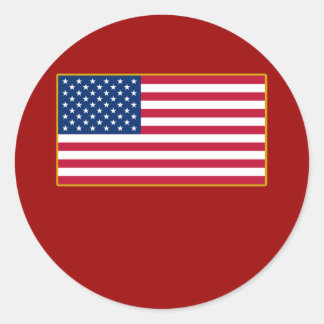 Sticker Rond Produits personnalisables American Flag