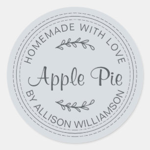 Sticker Rond Produits Rustiques faits maison au four Pomme Pie