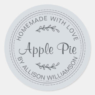 Sticker Rond Produits Rustiques faits maison au four Pomme Pie