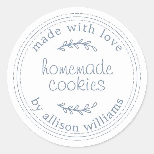 Sticker Rond Produits Rustiques faits maison Cuisine Cookies Vi (Devant)