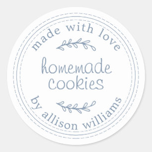 Sticker Rond Produits Rustiques faits maison Cuisine Cookies Vi