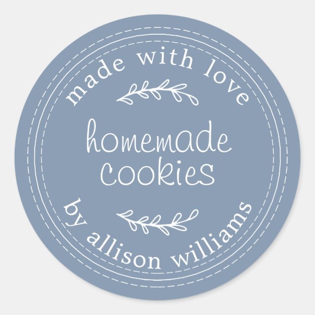 Sticker Rond Produits Rustiques faits maison Cuisine Cookies Vi (Devant)