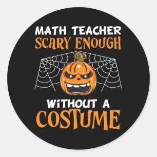 Sticker Rond Prof De Maths Homme Assez Y Sans Costume