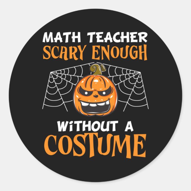 Sticker Rond Prof De Maths Homme Assez Y Sans Costume (Devant)