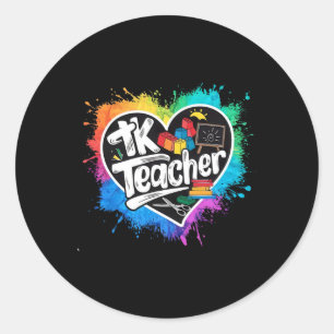 Sticker Rond Prof Tk Maternelle De Transition Cœur Retour À