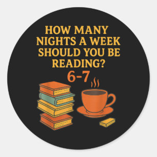 Sticker Rond Professeur d'anglais mème lecture 67 drôle 6 7 liv