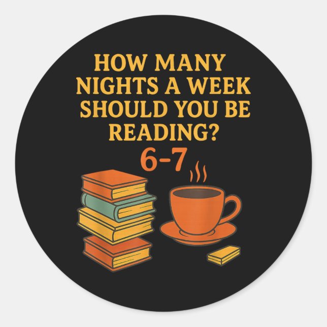 Sticker Rond Professeur d'anglais mème lecture 67 drôle 6 7 liv (Devant)