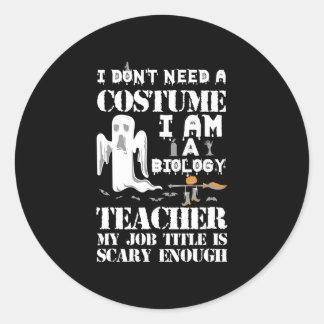 Sticker Rond Professeur de biologie Costume d'Halloween Scpeur