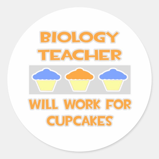 Sticker Rond Professeur de biologie... Fonctionnera Pour Les Cu (Devant)