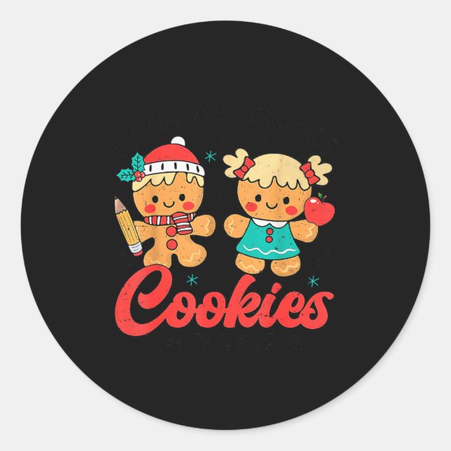 Sticker Rond Professeur de cookies intelligents Professeur de p (Devant)