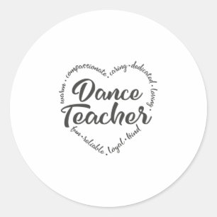 Sticker Rond Professeur de danse, danse, professeur de ballet