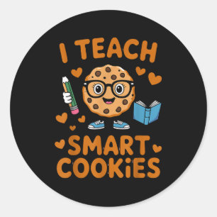 Sticker Rond Professeur de déguisement de cookie S j'enseigne a