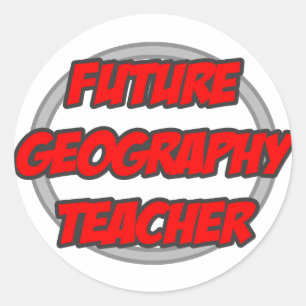 Sticker Rond Professeur de géographie future