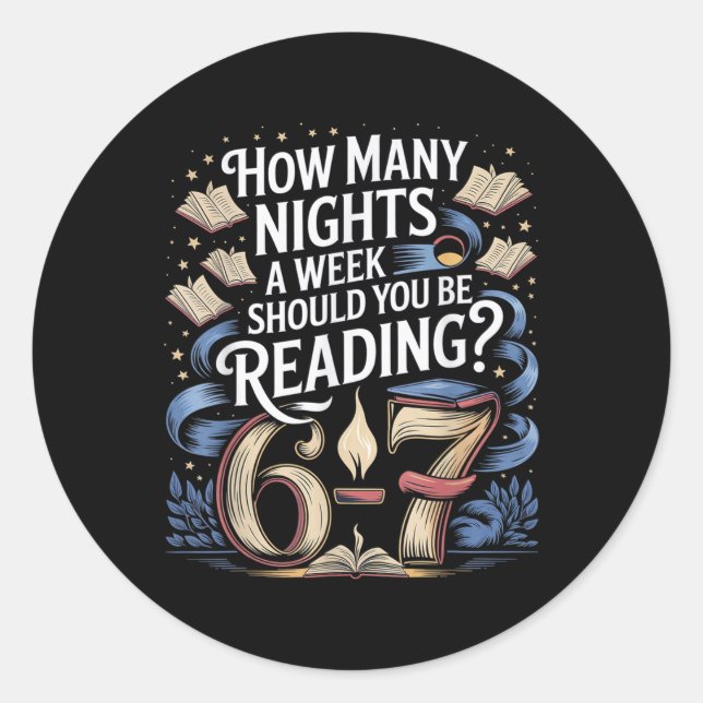 Sticker Rond Professeur de lecture 67 Meme anglais drôle Combie (Devant)