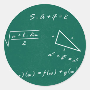 Sticker Rond professeur de mathématiques algebra geek
