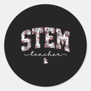 Sticker Rond Professeur de mathématiques d'ingénierie de techno