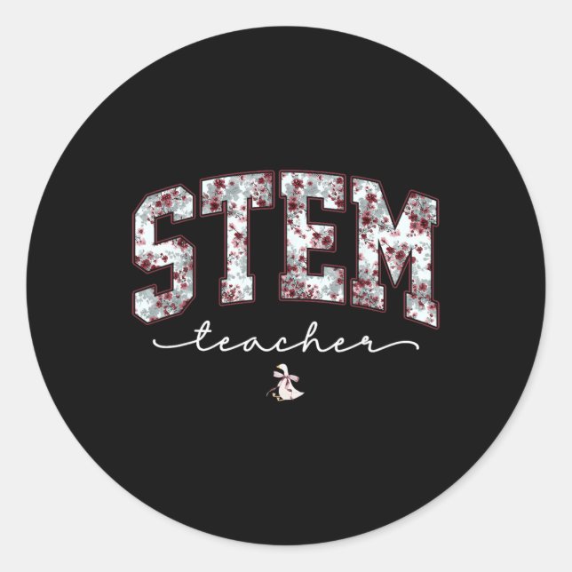 Sticker Rond Professeur de mathématiques d'ingénierie de techno (Devant)