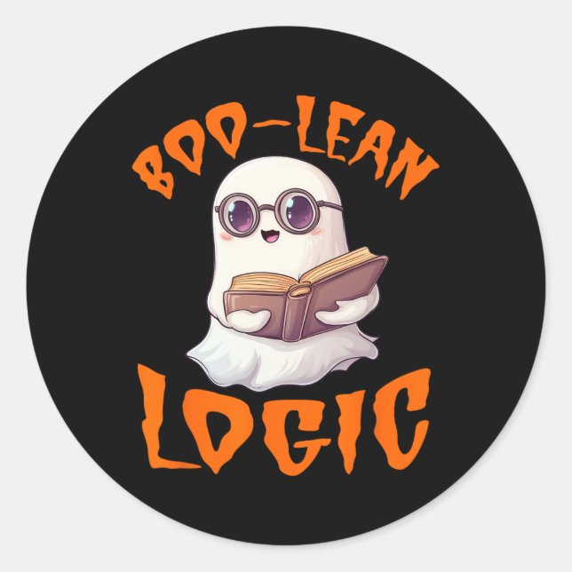 Sticker Rond Professeur de mathématiques Halloween Comstume d'a (Devant)