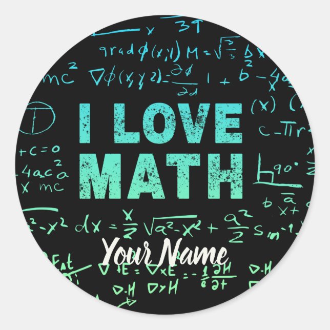 Sticker Rond Professeur De Mathématiques Ou Professeur De Mathé (Devant)
