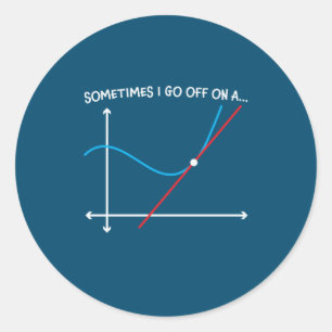 Sticker Rond Professeur De Mathématiques Parfois Je Pars