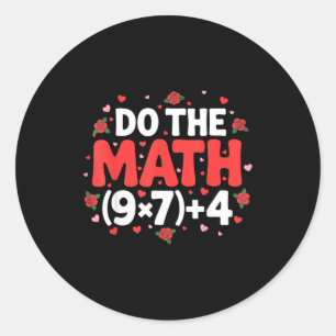 Sticker Rond Professeur de mème mathématique Humour Pi Algèbre