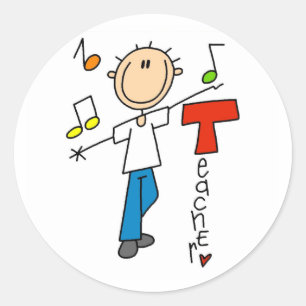 Sticker Rond Professeur de Musique
