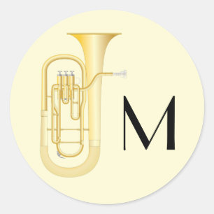 Sticker Rond Professeur de musique Baritone