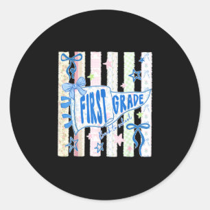 Sticker Rond Professeur de première année drapeau de fanion de 