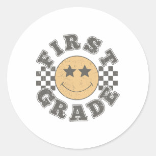 Sticker Rond Professeur de première année Premier jour de 1re a