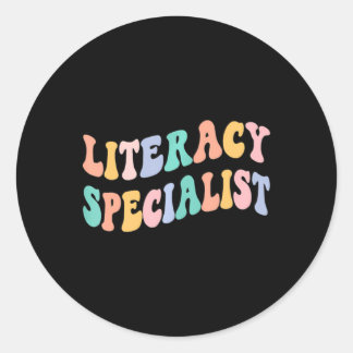 Sticker Rond Professeur de rentrée scolaire Groovy Spécialiste