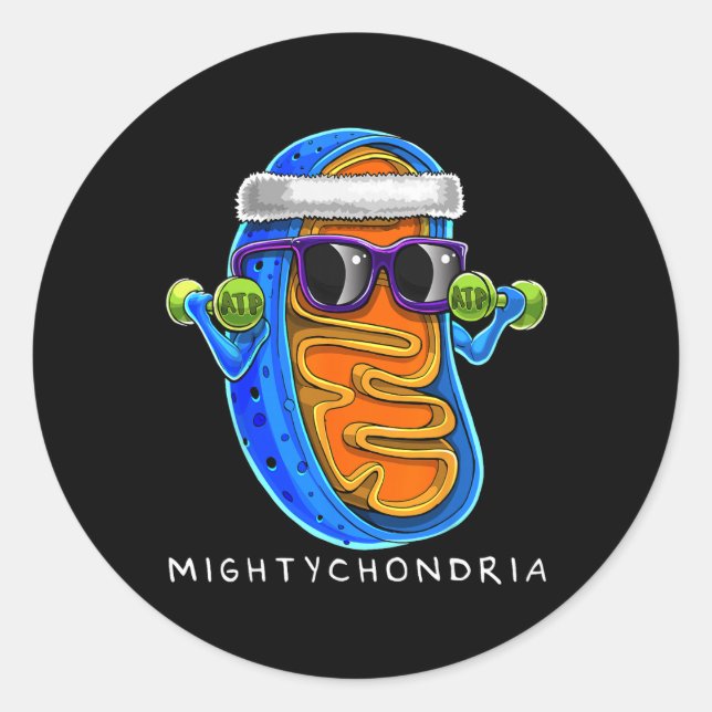 Sticker Rond Professeur de science de biologie cellulaire Might (Devant)