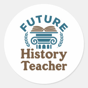 Sticker Rond Professeur d'histoire future
