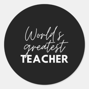 Sticker Rond Professeur le plus génial Drôle Fier Professeur Re