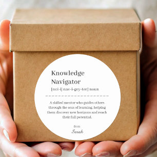 Sticker Rond Professeur Mentor Employé Appréciation Merci