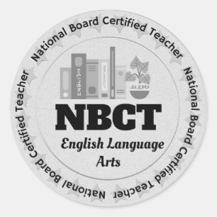 Sticker Rond Professeur NBCT Anglais Arts Certifiés