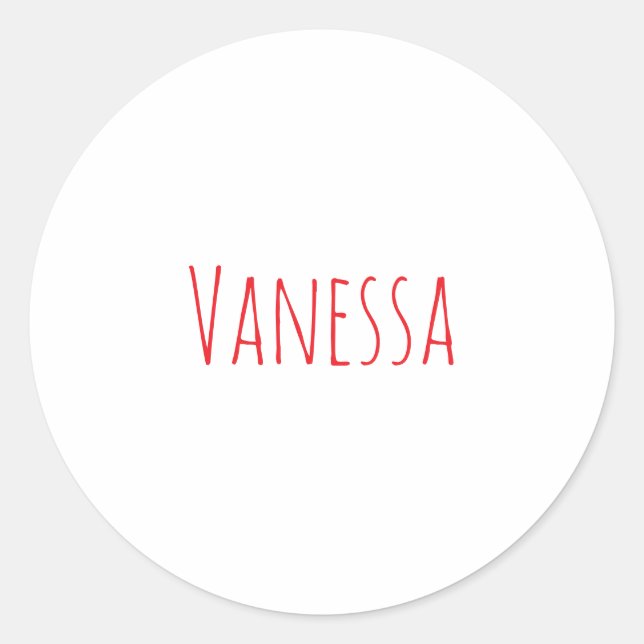 Sticker Rond Professional classical calligraphy name custom red (Devant)
