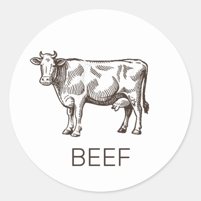 Sticker Rond Professional Custom Beef Mariage Repas Choice Cla (Devant)