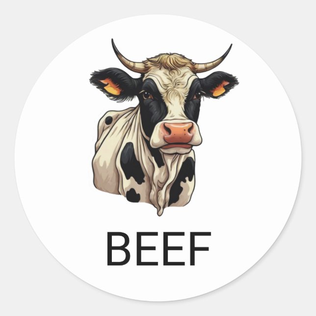 Sticker Rond Professional Custom Beef Mariage Repas Choice Cla (Devant)