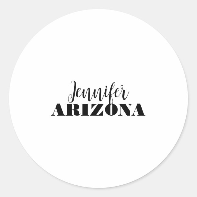 Sticker Rond Professionnel élégant moderne minimaliste simple (Devant)