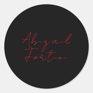Sticker Rond Professionnel minimaliste rouge noir moderne