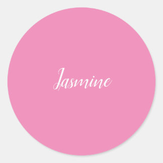 Sticker Rond Professionnel Moderne Minimaliste Rose