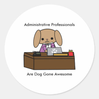 Sticker Rond Professionnels de l'administration Personnalisent