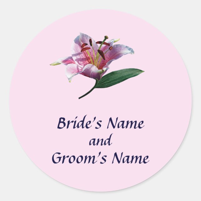Sticker Rond Profil Lily de Stargazer Enregistrer la date (Devant)